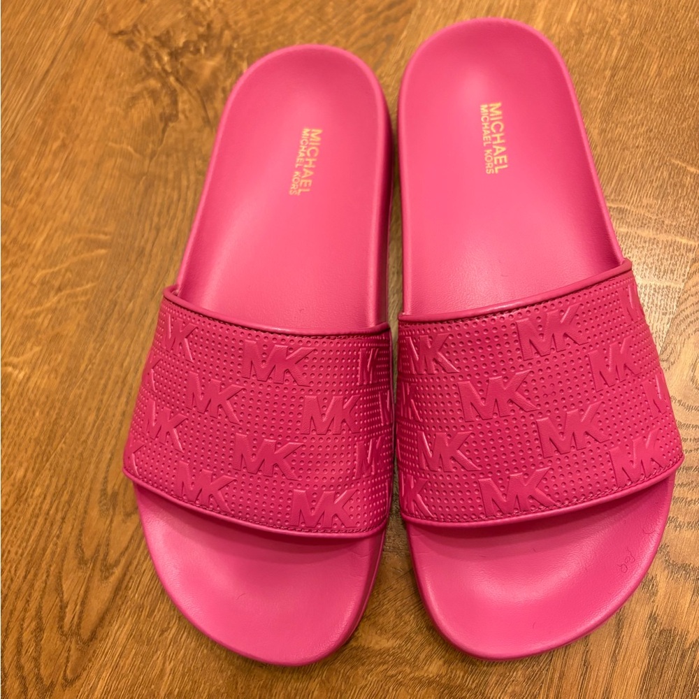 Michael Kors Pink Slide Sandals